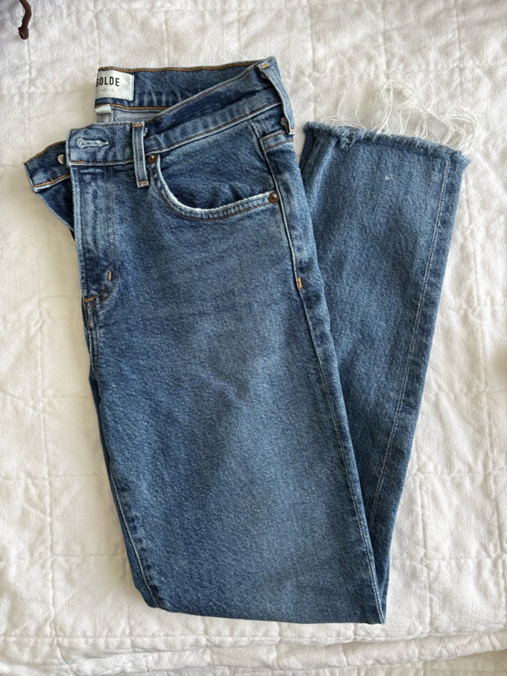 AGOLDE Toni Mid Rise Straight Jeans